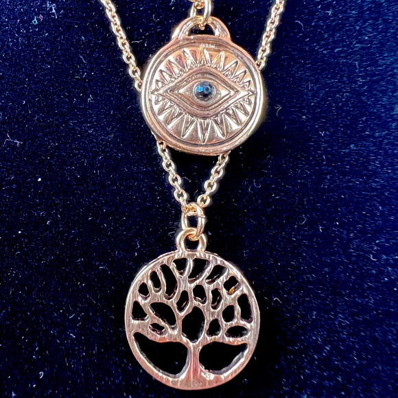 Multi-tiered Tree of Life Charm Necklace - Picture 6 of 7